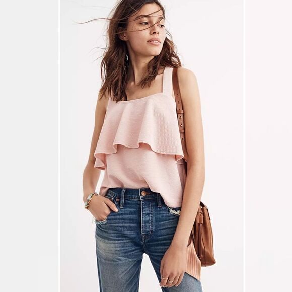 Texture & Thread Tiered Tank Top Black - Picture 2 of 10